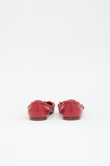 Valentino Leather Rockstud Flat