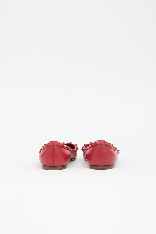 Valentino Leather Rockstud Flat
