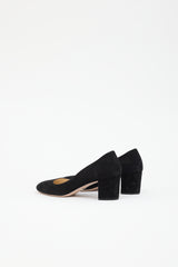 Prada Suede Block Heel Pump