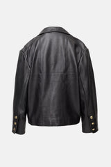 Sandro Leather Patch Pocket Jacket