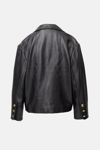 Sandro Leather Patch Pocket Jacket