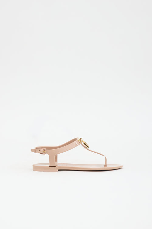 Louis Vuitton Rubber T-Strap Sandal