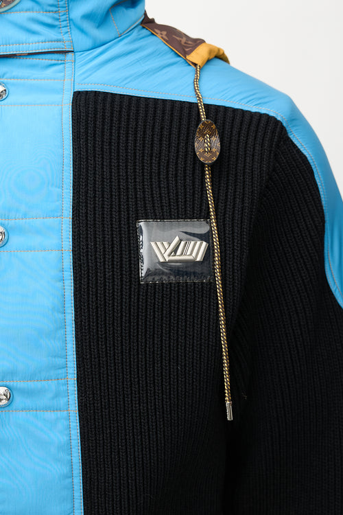 Louis Vuitton Wool Knit & Nylon Jacket