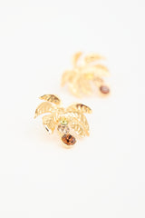 Oscar de la Renta Embellished Palm Tree Earrings