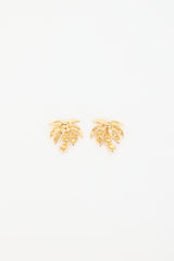 Oscar de la Renta Embellished Palm Tree Earrings