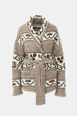 Ralph Lauren Polo Wool Intarsia Belted Cardigan