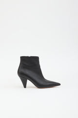 Celine Leather Pointed Toe Boot