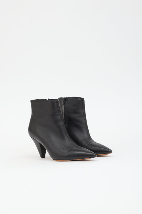 Celine Leather Pointed Toe Boot