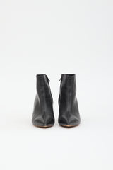 Celine Leather Pointed Toe Boot