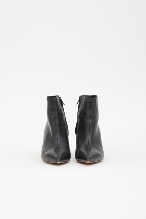 Celine Leather Pointed Toe Boot