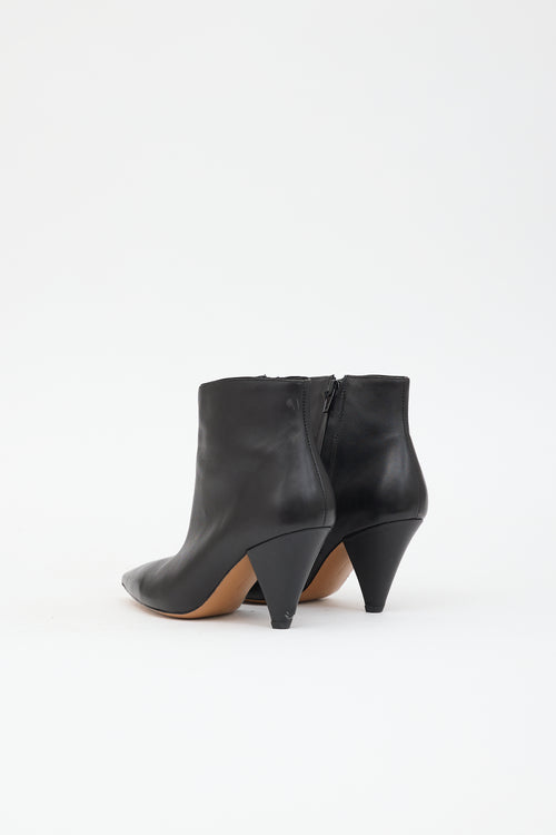 Celine Leather Pointed Toe Boot