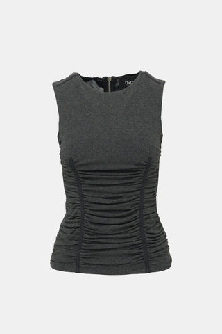Dolce & Gabbana D&G Ruched Sleeveless Top