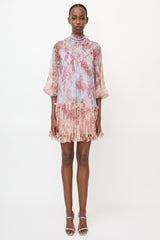 Zimmermann Crinkled Sheer Floral Dress