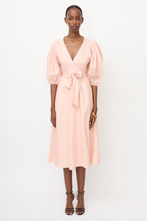 Zimmermann Linen Belted Dress