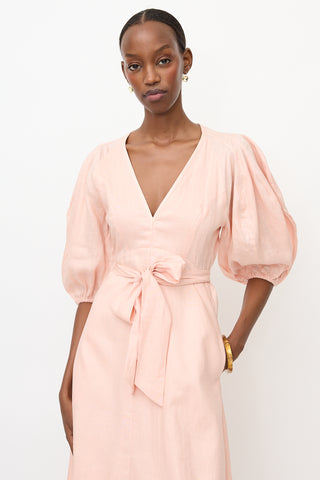 Zimmermann Linen Belted Dress