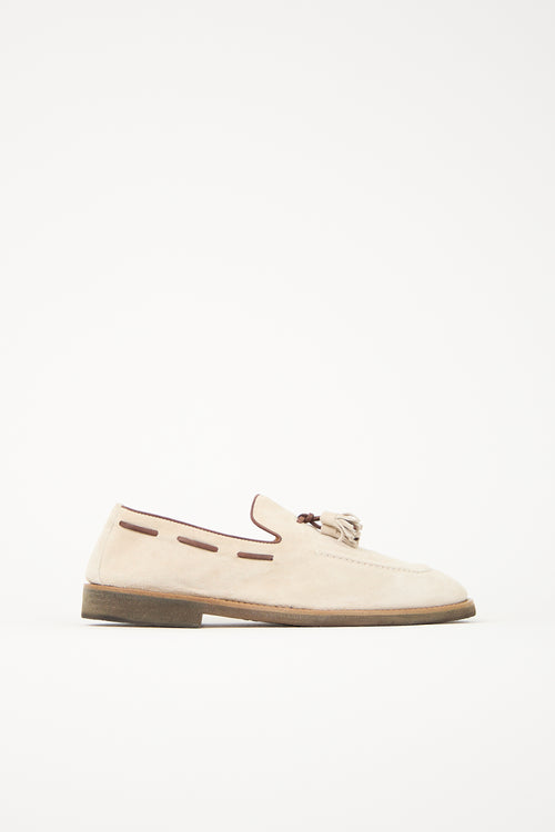 Brunello Cucinelli Suede Tassel Loafer