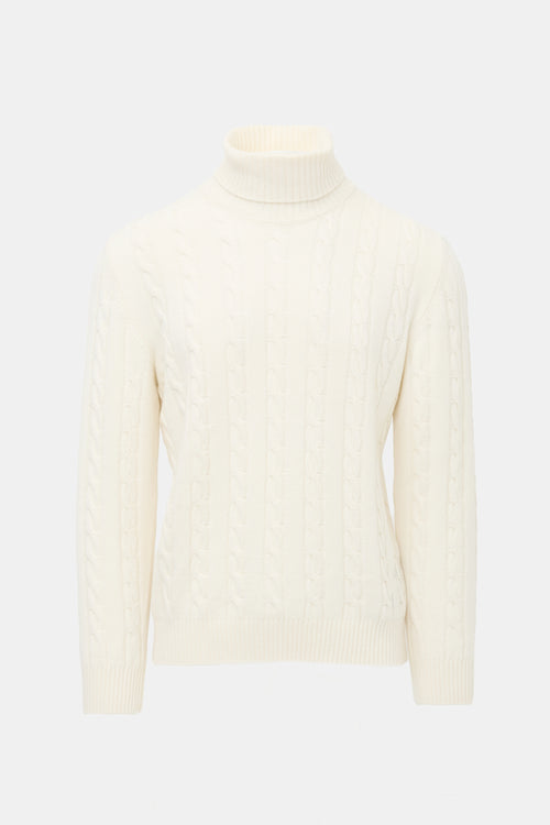 Aurelien Merino Wool Cable Knit Sweater