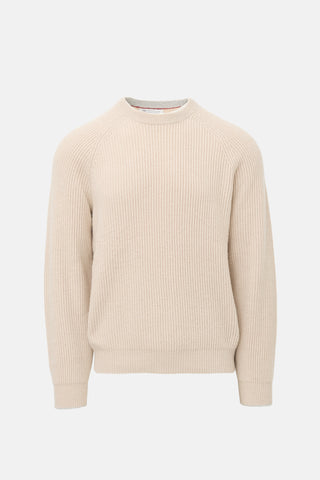 Brunello Cucinelli Cashmere Ribbed Knit Sweater