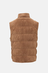 Brunello Cucinelli Suede Down Puffer Vest