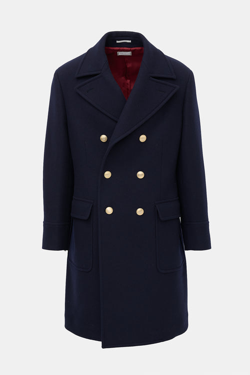 Brunello Cucinelli Wool Double Breasted Coat