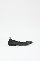 Chanel Metallic Suede CC Ballet  Flat