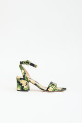 Gianvito Rossi Satin Floral Sandal