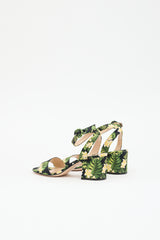 Gianvito Rossi Satin Floral Sandal
