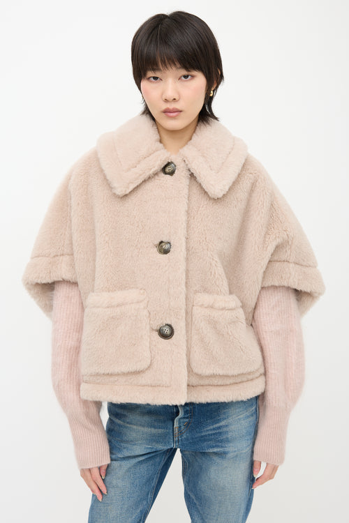 Max Mara Teddy Newterzo Cape Jacket
