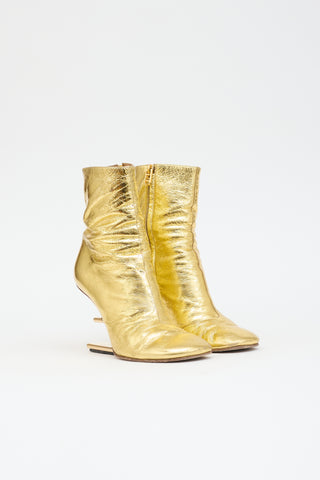 Fendi Leather First Boot