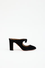 Aquazzura Velvet Knotted Bow Mule