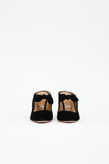 Aquazzura Velvet Knotted Bow Mule
