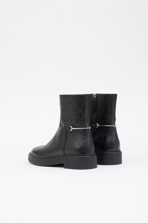 Gucci Leather Edith GG Boot