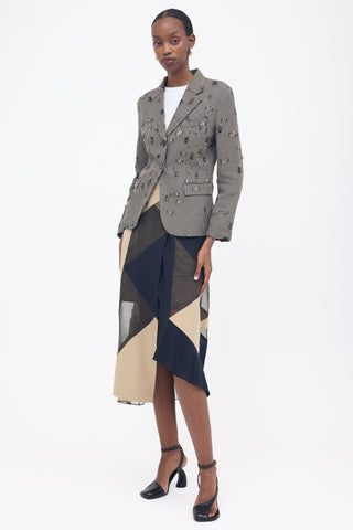 Sacai Patchwork Wrap Skirt
