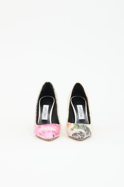 Jimmy Choo X Off-White PVC Floral Pump