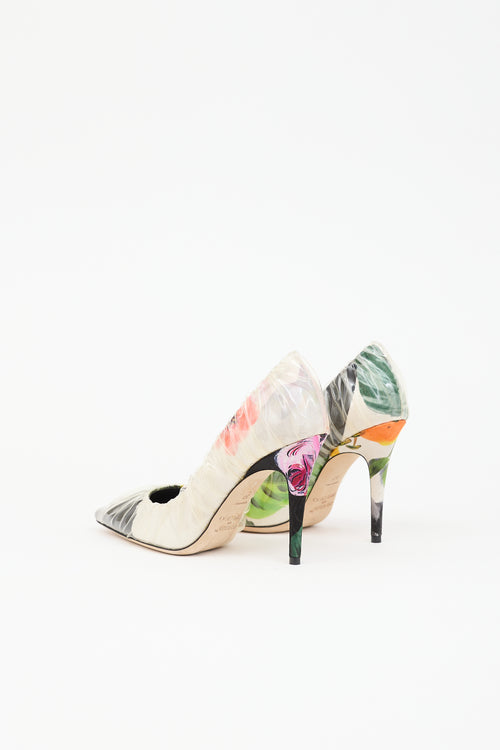 Jimmy Choo X Off-White PVC Floral Pump