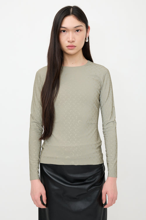 Marine Serre White Line Reflective Top