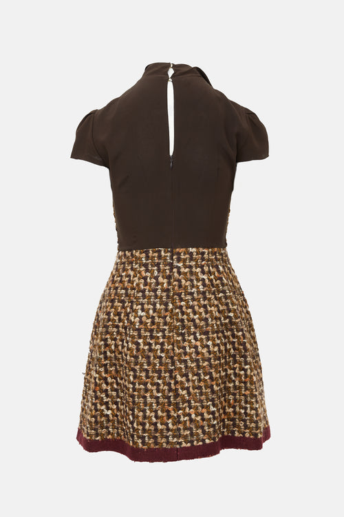 Prada 2010 Silk & Wool Tweed Dress