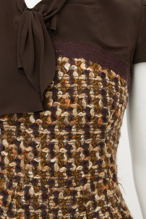 Prada 2010 Silk & Wool Tweed Dress