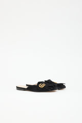 Gucci Suede Fringe GG Marmont Mule