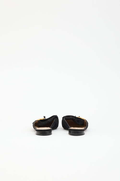 Gucci Suede Fringe GG Marmont Mule