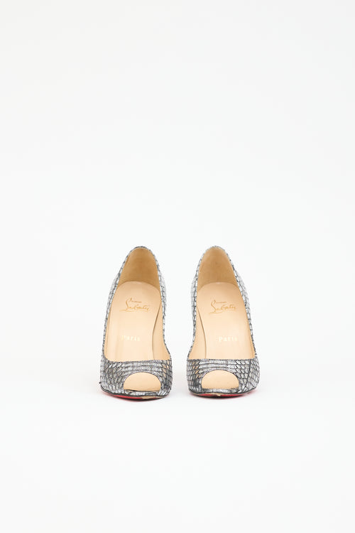 Christian Louboutin Leather Embossed Pump