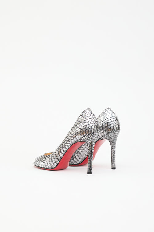 Christian Louboutin Leather Embossed Pump