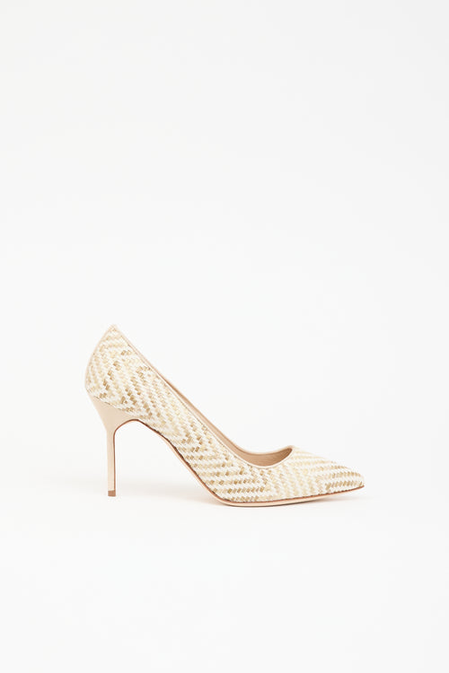 Manolo Blahnik Woven BB Pump