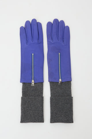 Hermès Leather & Cashmere Gloves