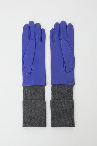 Hermès Leather & Cashmere Gloves
