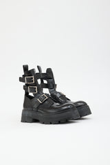 McQueen SS 2022 Leather Rave Buckle Boot