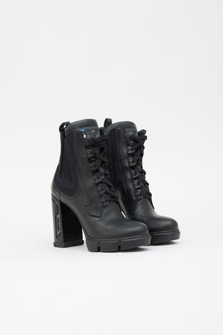 Prada Leather Combat Boot