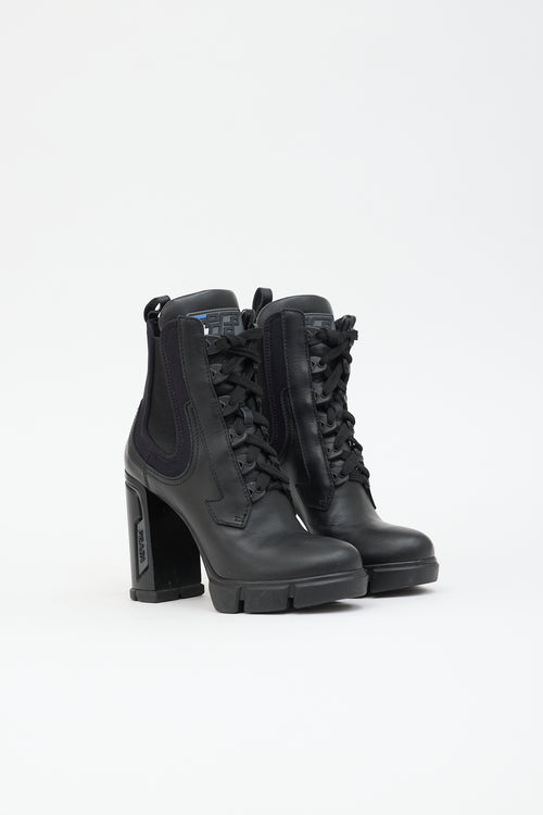 Prada Leather Combat Boot