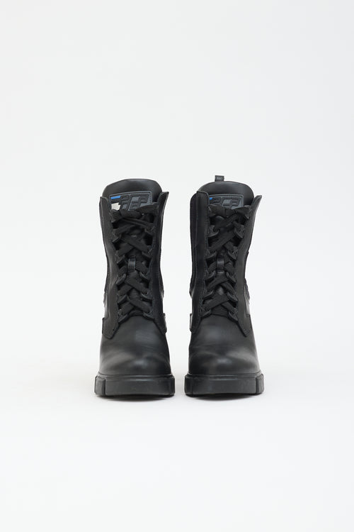 Prada Leather Combat Boot