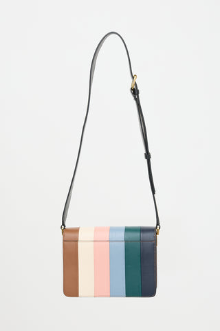 Marni Leather Medium Striped Trunk Bag